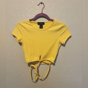 Just Polly Short Sleeve Crop Top